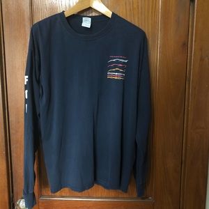 Men’s Navy Blue Long Sleeve Porsche T-Shirt